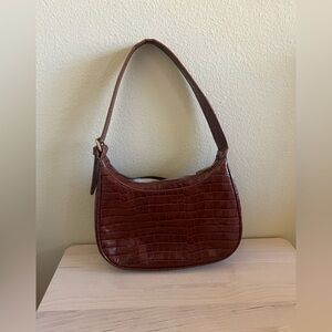 J.crew Copenhagen Shoulder Bag In Croc Embossed Leather
Brown